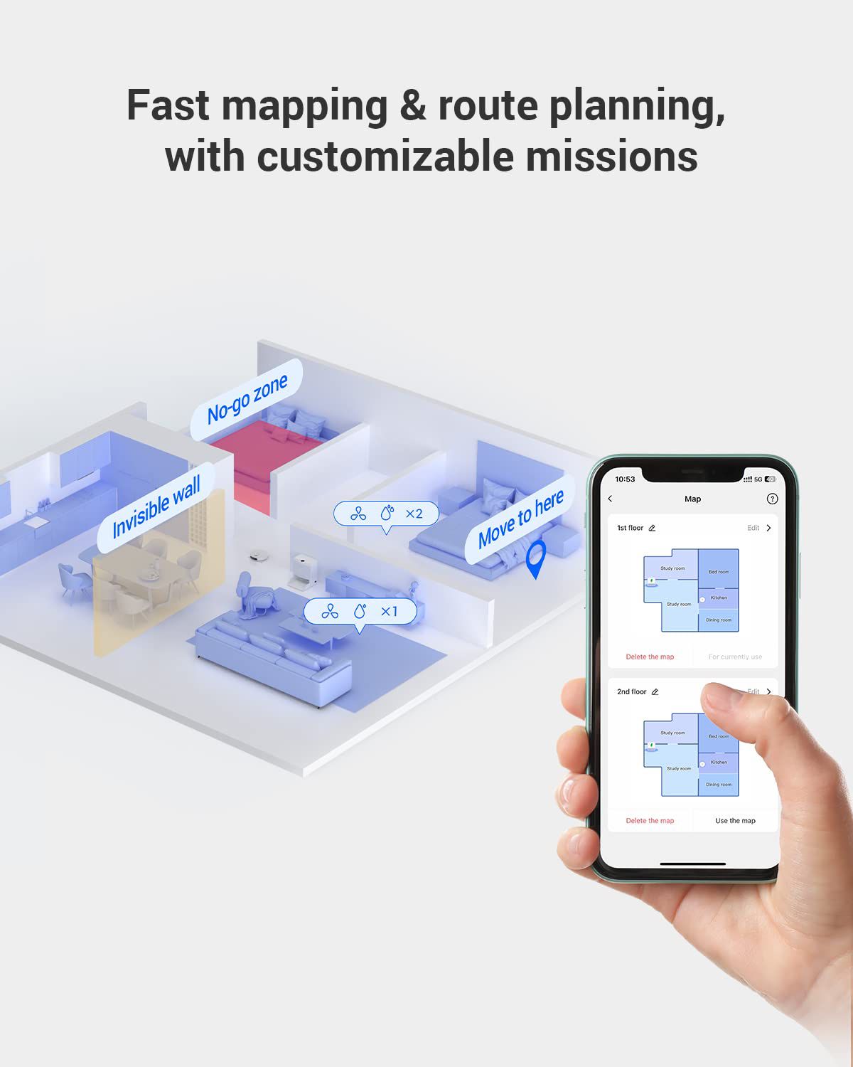 EZVIZ RS2 Robot Vacuum Cleaner with All-in-One Station