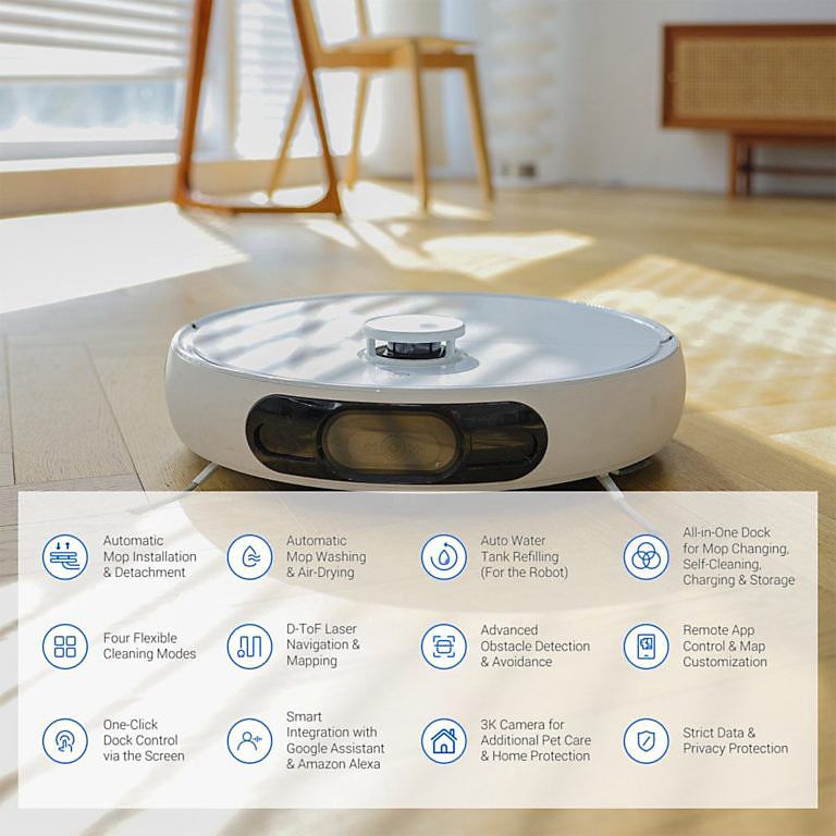 EZVIZ RS2 Robot Vacuum Cleaner with All-in-One Station