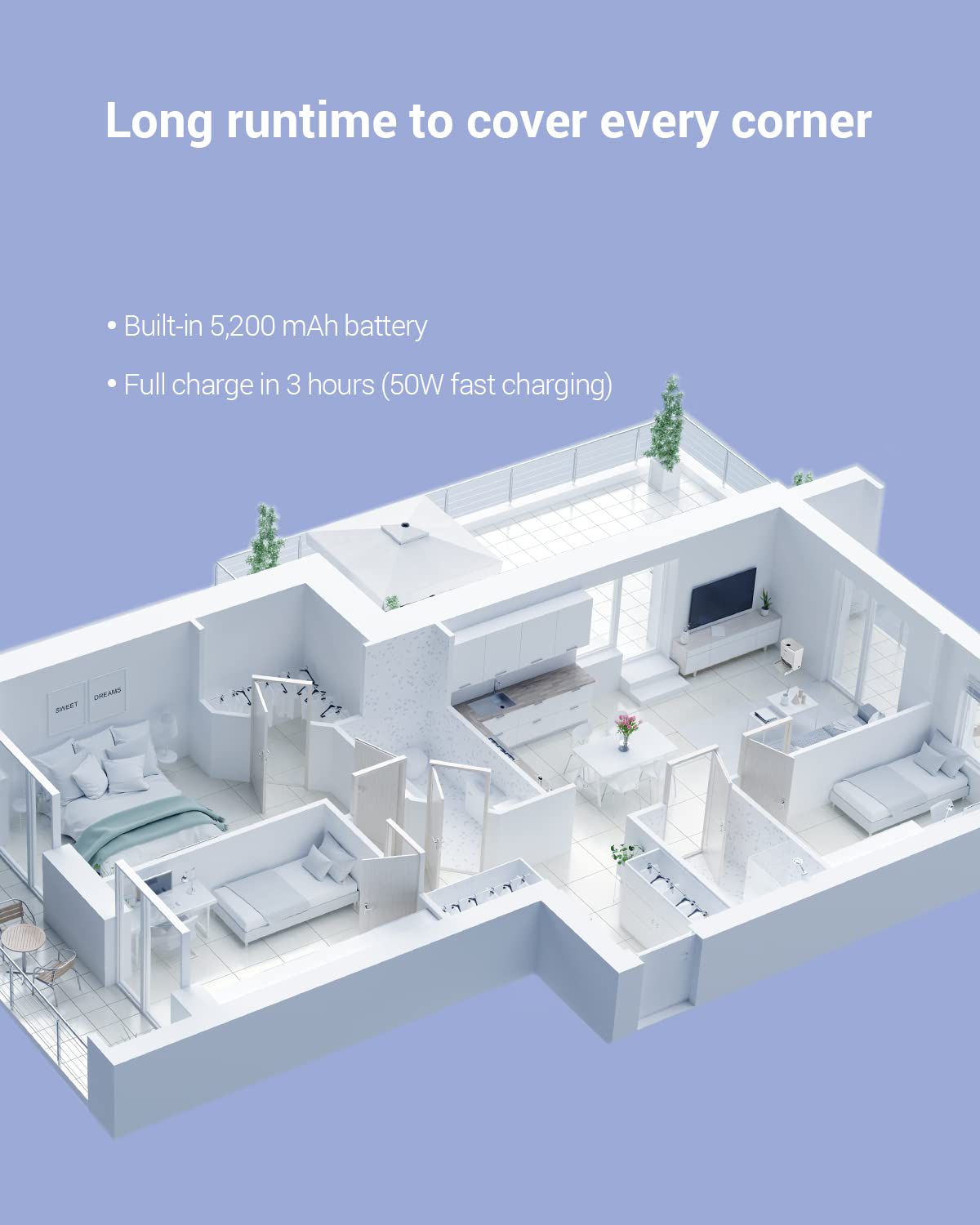 EZVIZ RS2 Robot Vacuum Cleaner with All-in-One Station