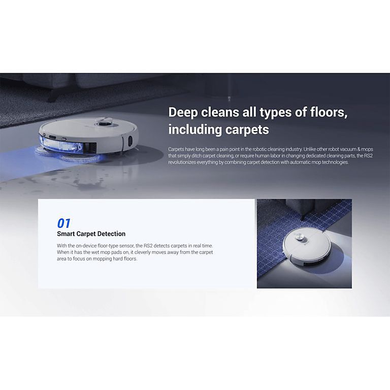 EZVIZ RS2 Robot Vacuum Cleaner with All-in-One Station