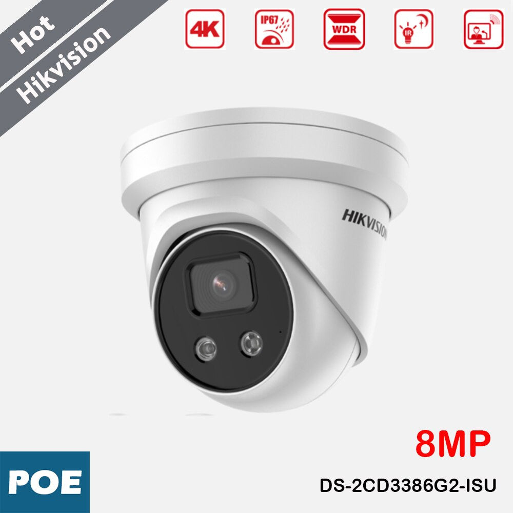 Hikvision 8MP IP Camera 4K Waterproof Security Camera AcuSense DarkFighter